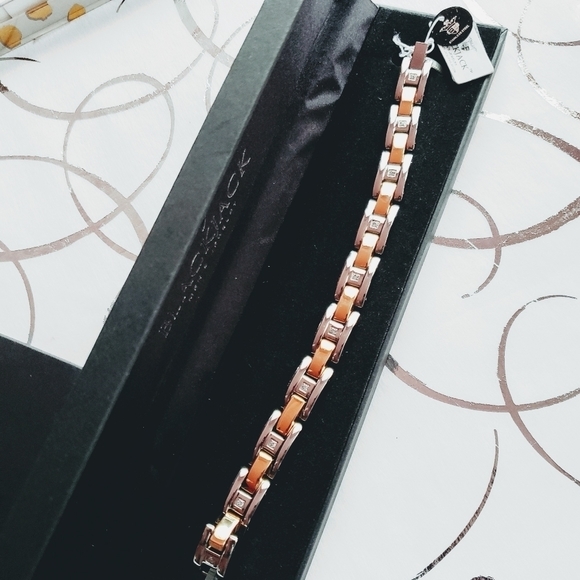 Blackjack Stainless Men's Steel CZ Bracelet - Picture 3 of 8